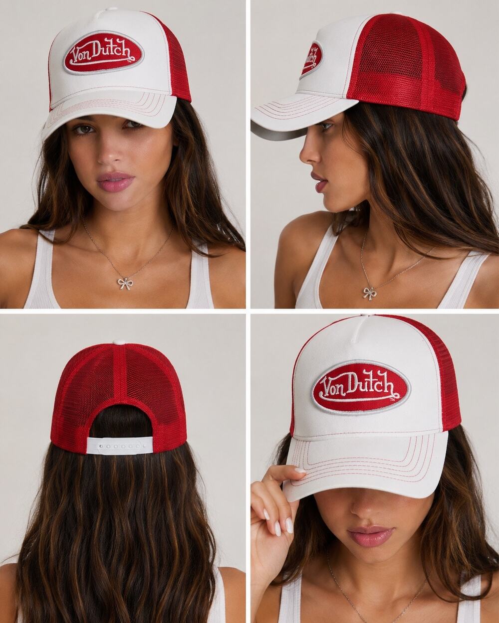 Von Dutch Red & White Trucker Hat NWT